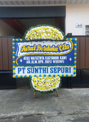 Papan Bunga Duka di Tlogosari